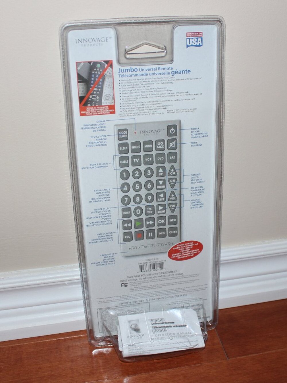 3/$55❤️new Innovage Jumbo Universal Remote Control Large Easy To Read Buttons - Picture 5 of 6